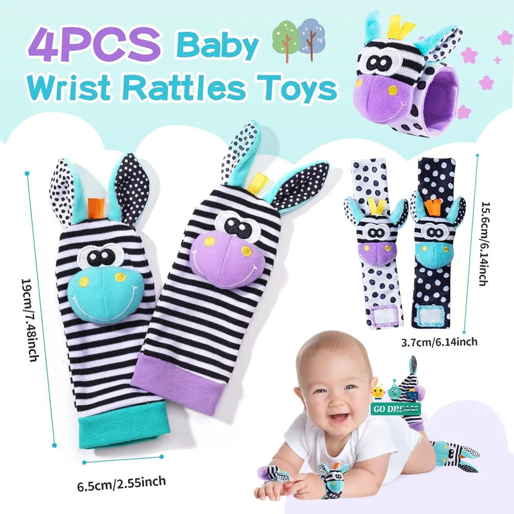 Newborn Wrist Rattles And Foot Finder Socks
