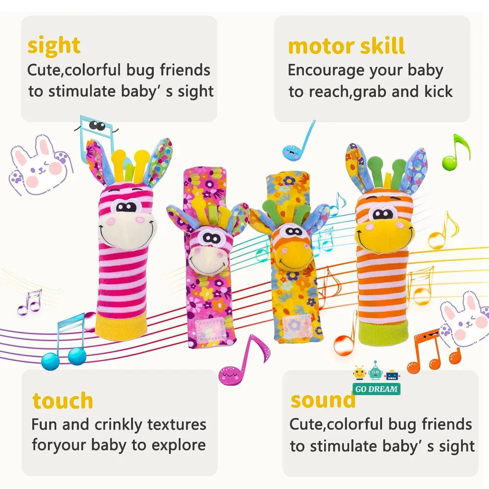 Newborn Wrist Rattles And Foot Finder Socks