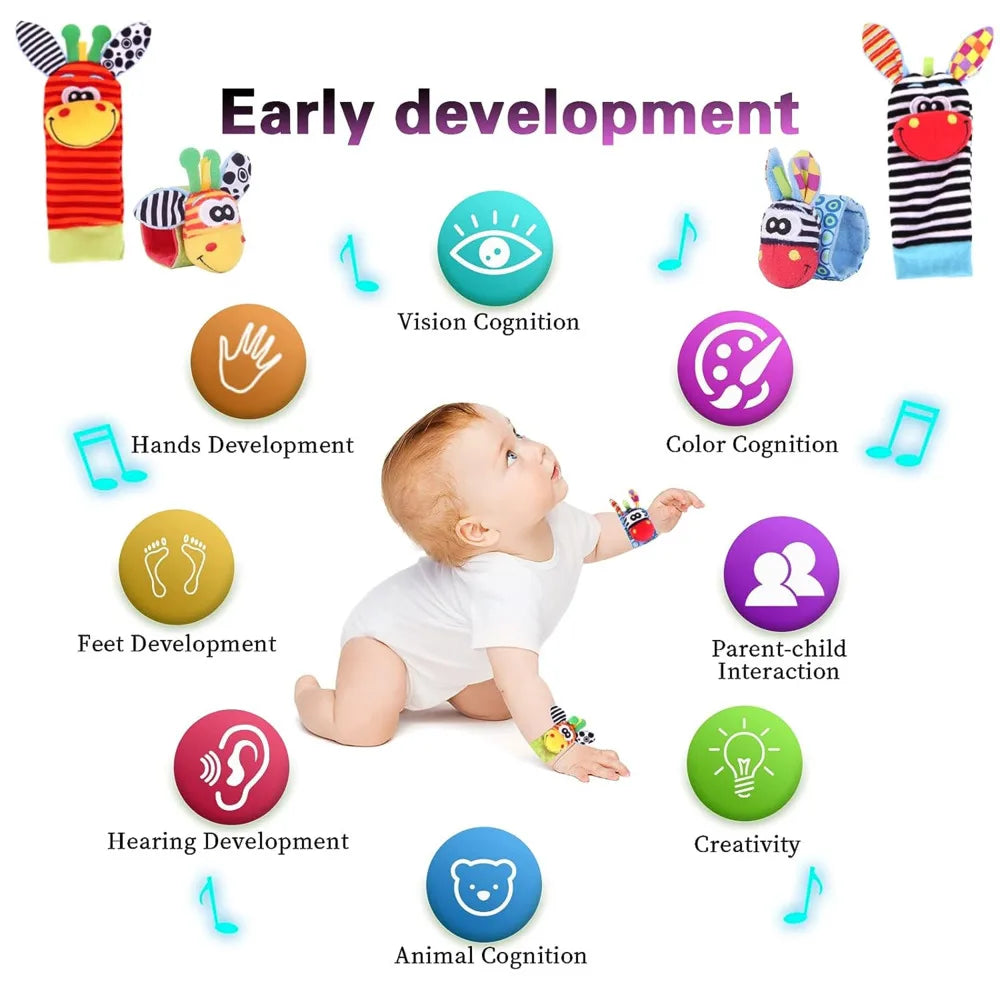 Newborn Wrist Rattles And Foot Finder Socks
