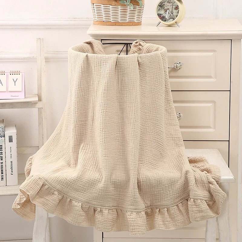 Cotton Baby Wrap Gauze Blanket