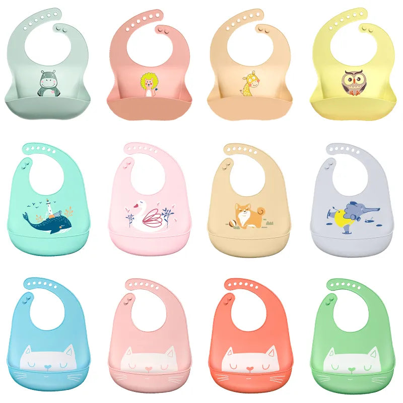 Waterproof Baby Feeding Silicone Bib
