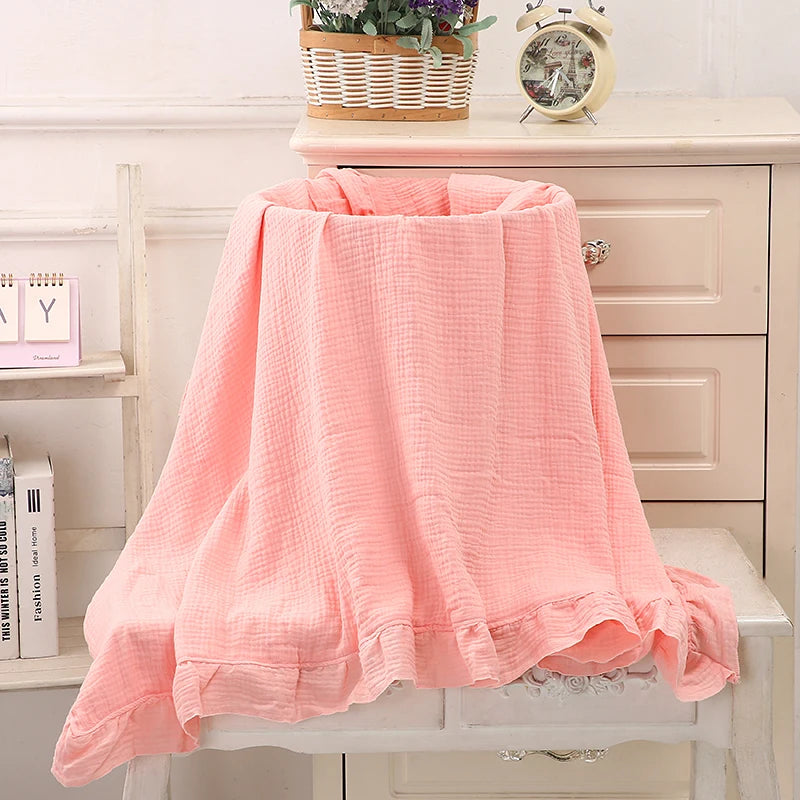 Cotton Baby Wrap Gauze Blanket