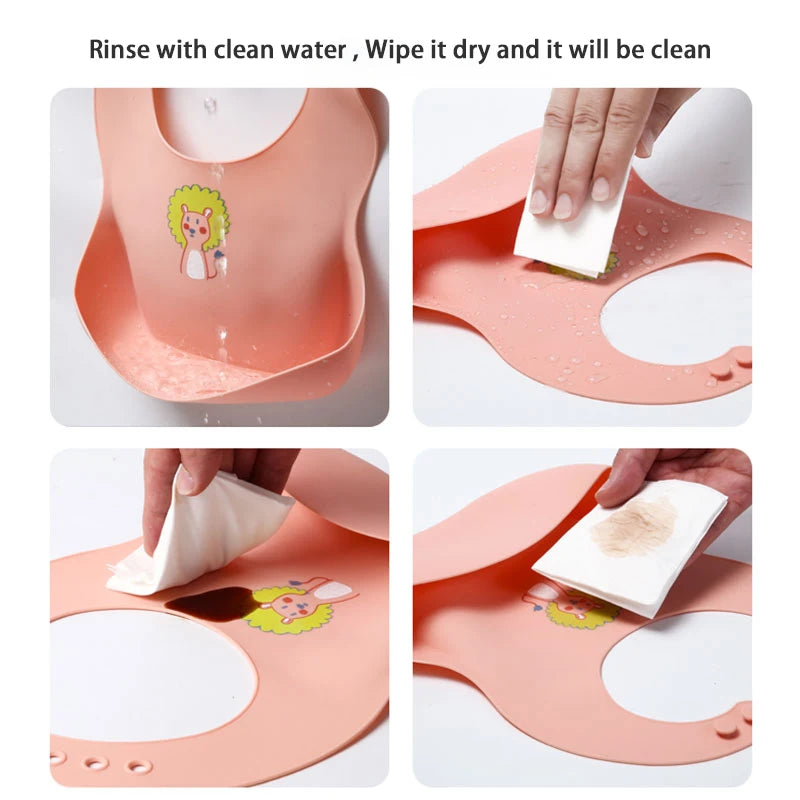 Waterproof Baby Feeding Silicone Bib