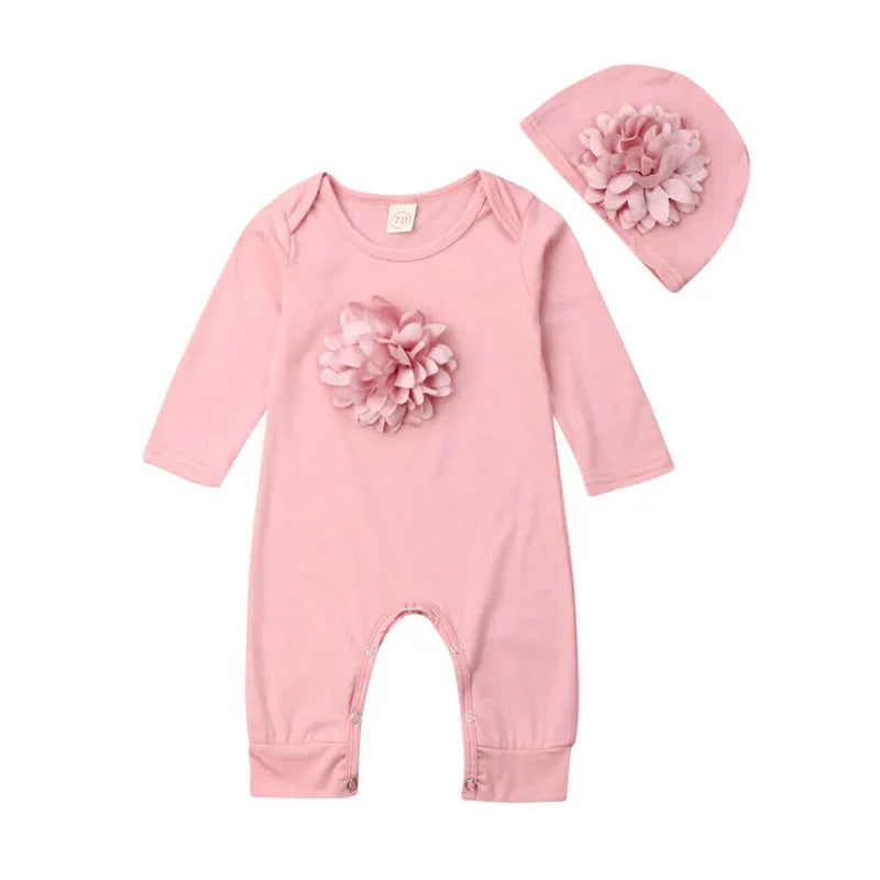 Baby Girl Floral Cotton Jumpsuit