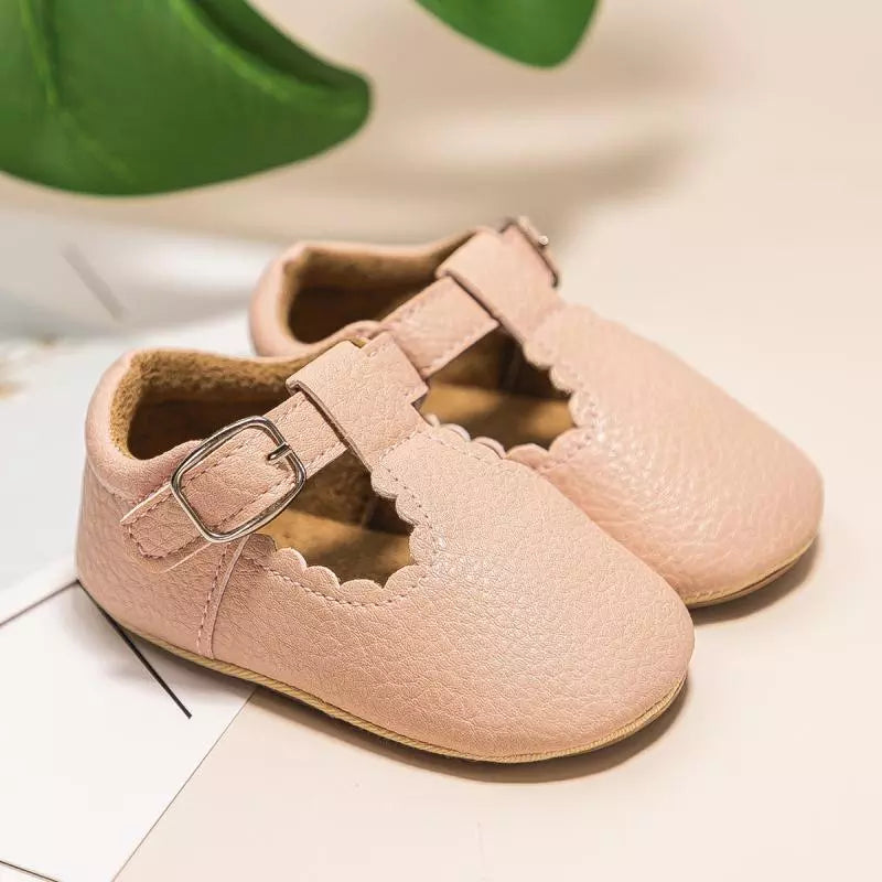 Baby Girl Stripe PU Leather Shoes