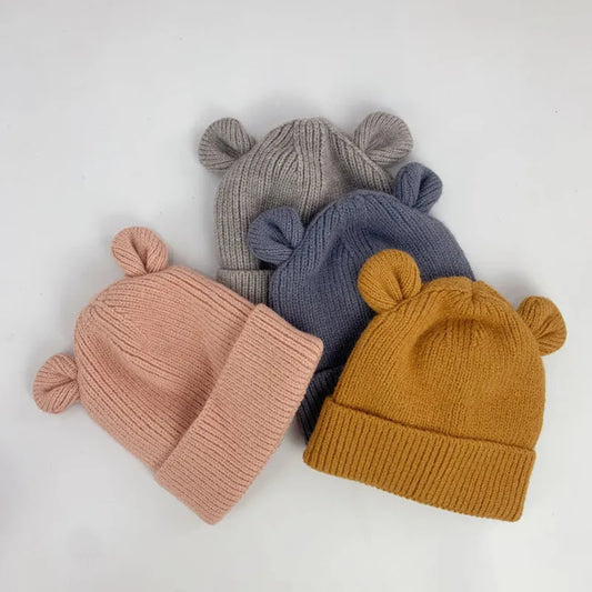 Baby Knitted Hat with Bear Ears