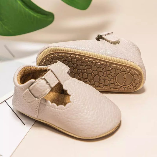 Baby Girl Stripe PU Leather Shoes