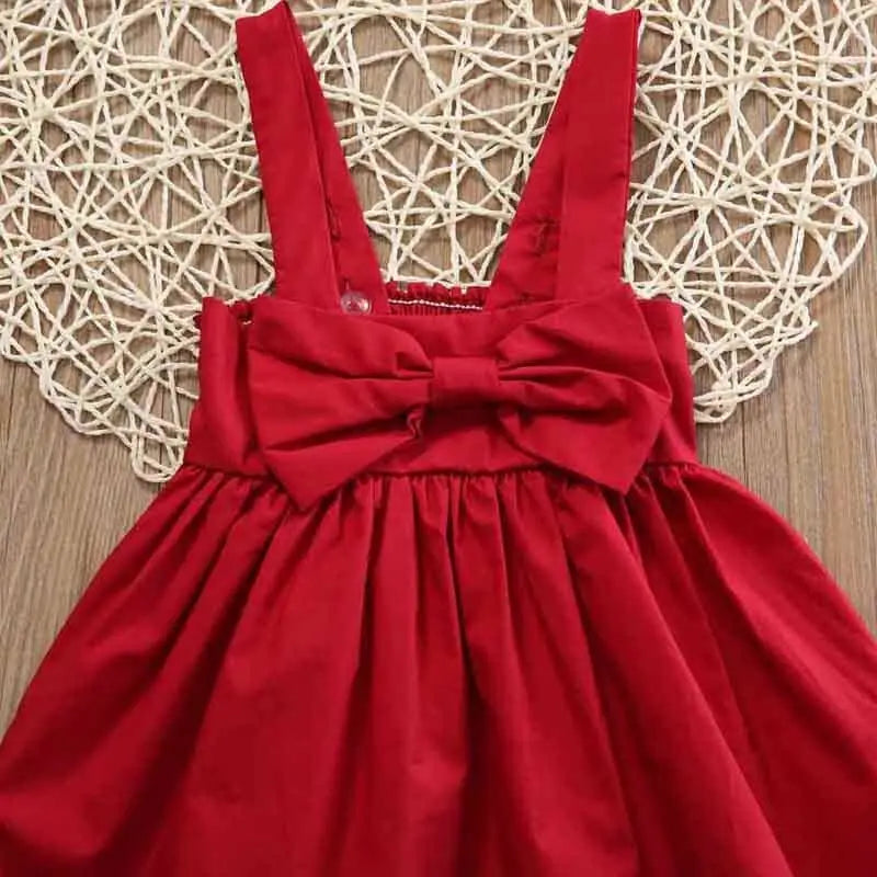 Baby Girls Bowknot Short Mini Dress