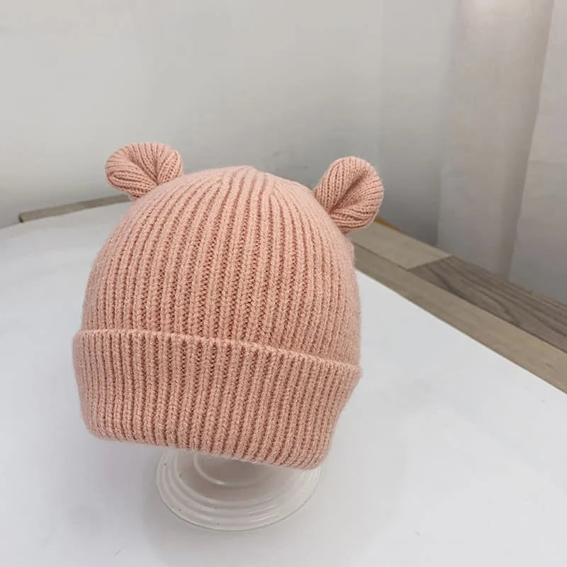 Baby Knitted Hat with Bear Ears