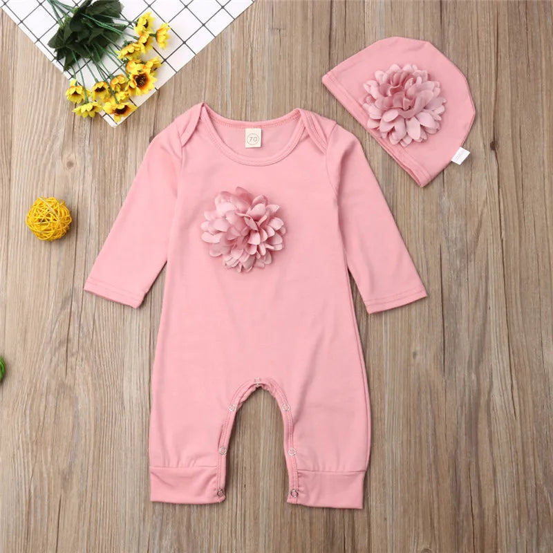 Baby Girl Floral Cotton Jumpsuit