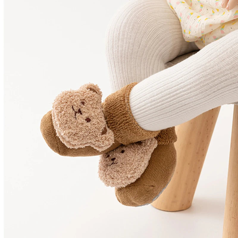 Baby Teddy Bear Non-slip Socks
