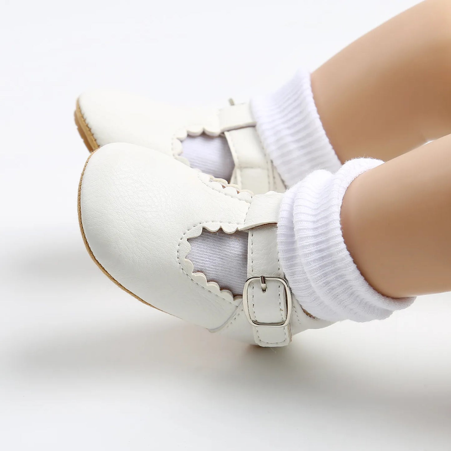 Baby Girl Stripe PU Leather Shoes