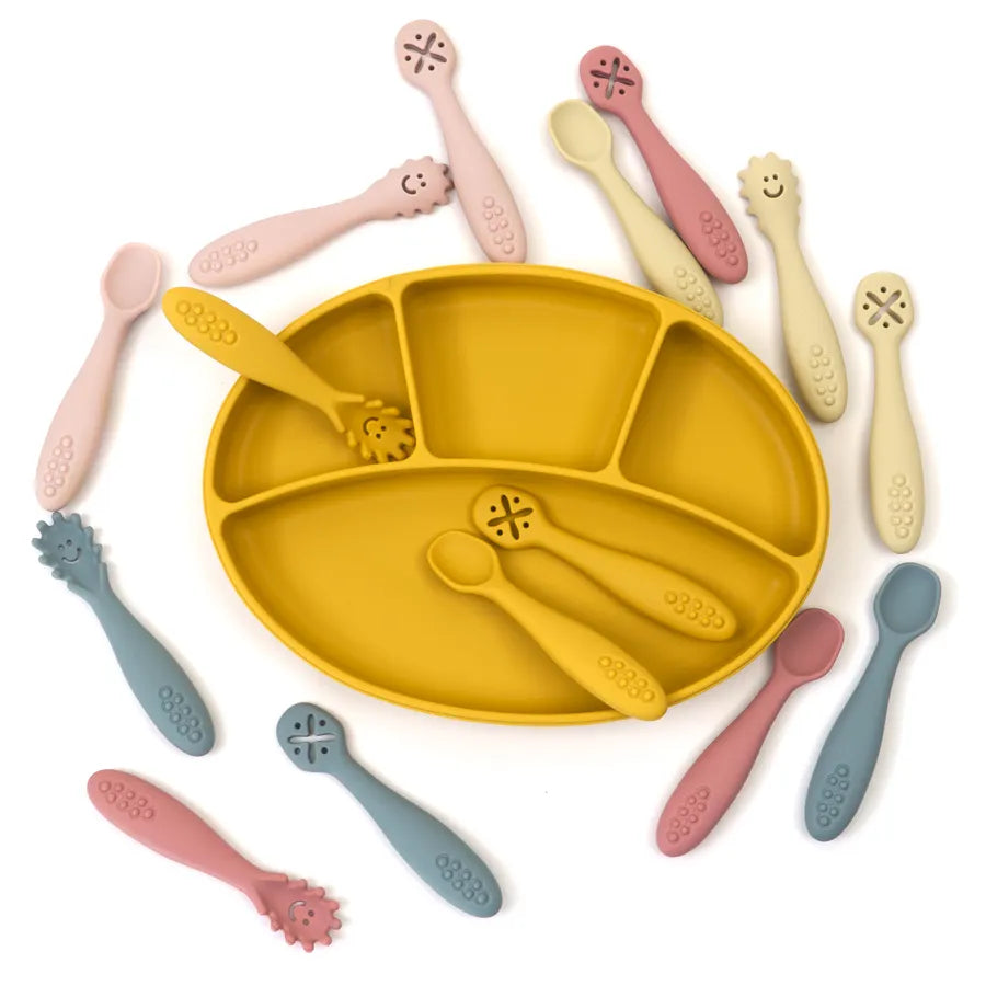 Baby Silicone Spoon Fork Utensils Set