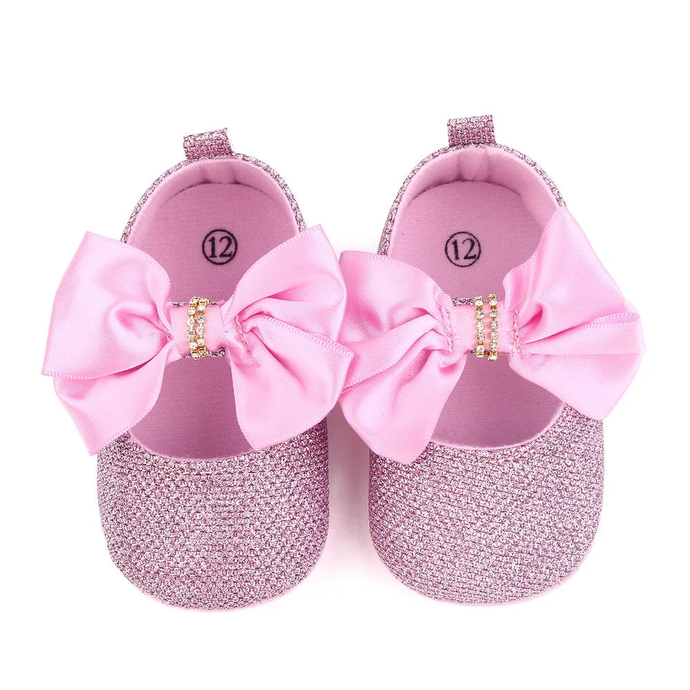 Baby Girl Pink Bling Rhinestone Shoes