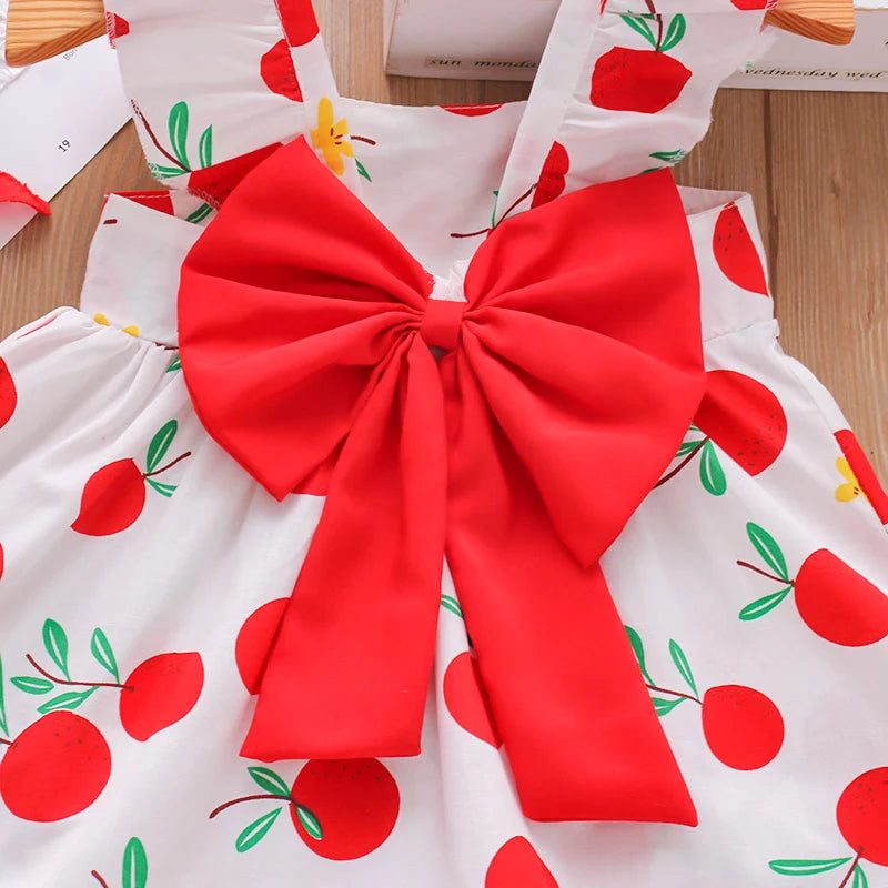 Baby Girl Fruit Print Cotton Dress
