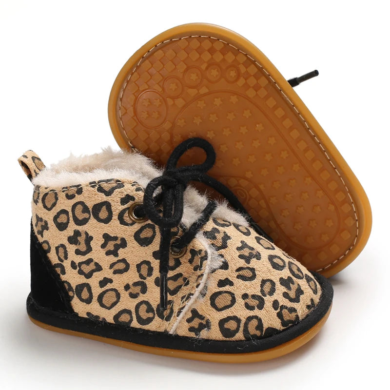 Leopard Theme Baby Girl Anti-slip Shoes