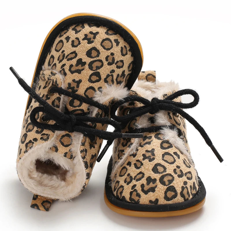 Leopard Theme Baby Girl Anti-slip Shoes