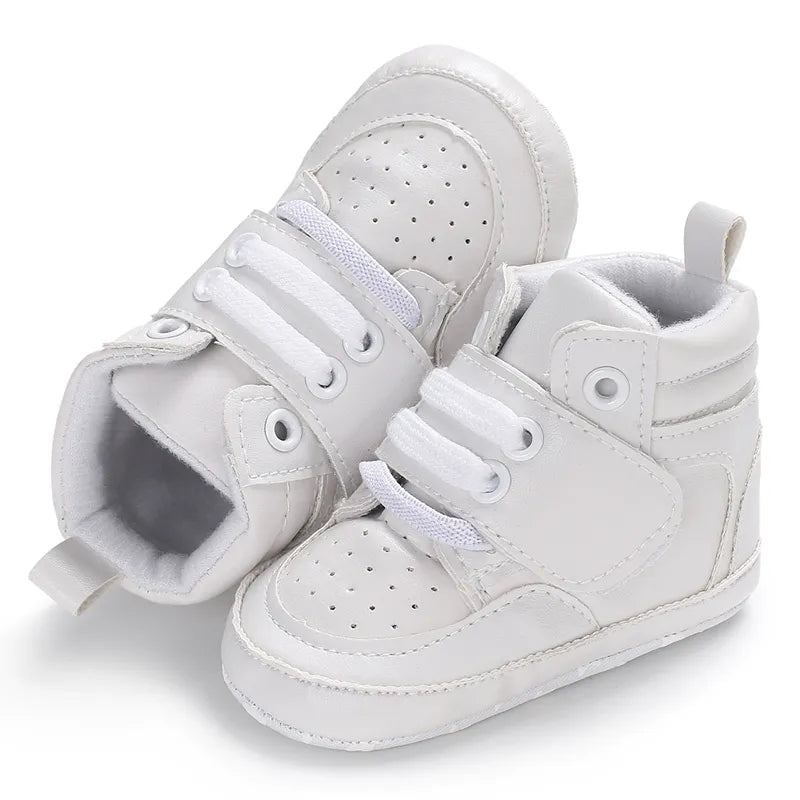 Baby boy Solid Lace Up High Shoes