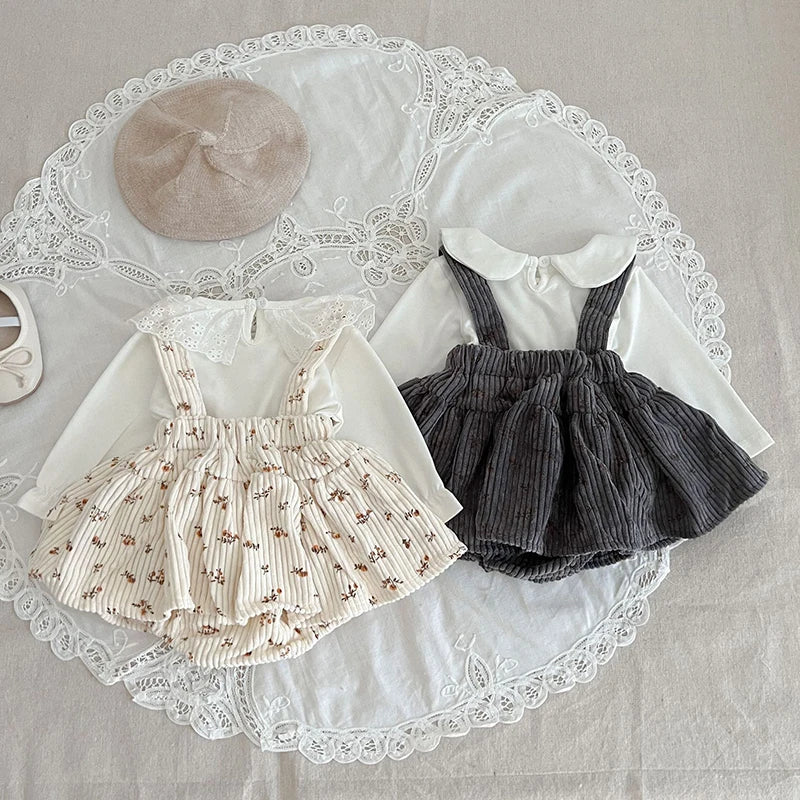 Spring & Autumn Baby Girl Outfit Set