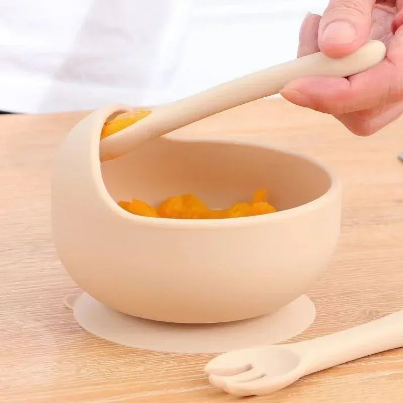 Baby Silicone Feeding Bowl Set