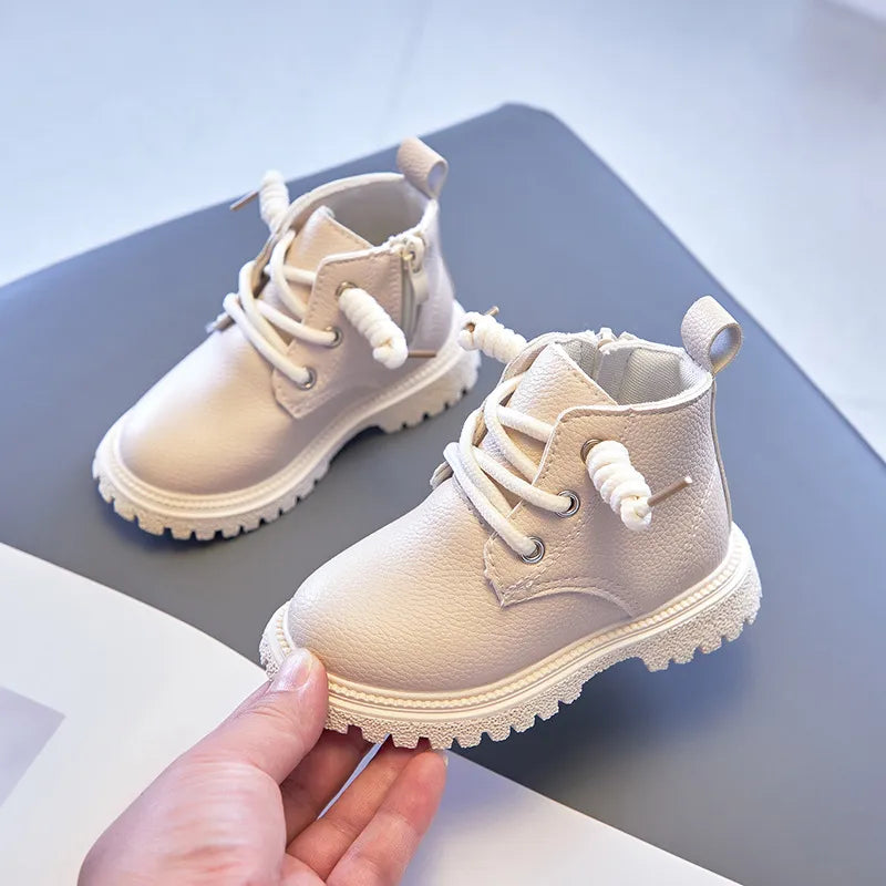 Baby Boy Short Leather Boots